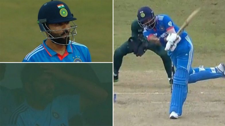 Virat- Rohit's Reaction On KL Rahul's Six: पाकिस्तान के खिलाफ मैच में शादाब खान की गेंद पर केएल राहुल ने लगाए खुबसूरत छक्का, विराट कोहली और रोहित शर्मा का रिएक्शन हुआ वायरल, देखें वीडियो