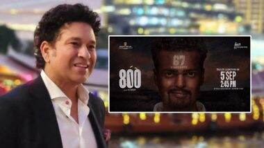 Sachin Unveils '800' Biopic Trailer: सचिन तेंदुलकर मुथैया मुरलीधरन की बायोपिक '800' का ट्रेलर करेंगे रिलीज, 5 सितंबर को मुंबई में होगा आयोजन (Watch Video)