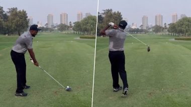 Sanju Samson Playing Golf In Dubai: आईसीसी क्रिकेट विश्व कप के लिए भारतीय टीम में जगह नहीं मिलने के बाद दुबई में गोल्फ खेलते दिखे संजू सैमसन, देखें वायरल वीडियो