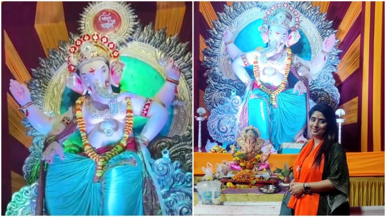 Ganpati Special 2023: 'भांडुप चा सम्राट' के दर्शन करने पहुंची बॉलीवुड एक्ट्रेस तनिमा भट्टाचार्य, फैंस की लगी भीड़