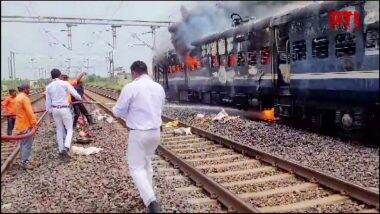 Train Fire Video: गोधरा जा रही ट्रेन के इंजन और AC कोच में लगी आग, यात्रियों में मची भगदड़, देखें वीडियो