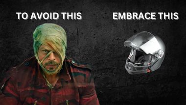 Awareness For Helmet: हेलमेट जागरूकता के लिए UP पुलिस ने लिया शाहरुख़ खान की फिल्म 'जवान' का सहारा (Check Tweet)