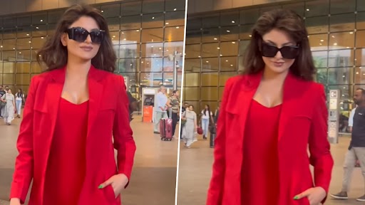 Urvashi Rautela Airport Look: उर्वशी रौतेला ने रेड आउटफिट में एयरपोर्ट पर गिराई बिजली, एक्ट्रेस की हॉटनेस ने बढ़ाया सोशल मीडिया का तापमान (Watch Video)