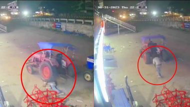 Tractor Theft Video: चोर के साथ चमत्कार! चोरी के दौरान ऊपर चढ़ा ट्रैक्टर, पहिए से कुचलने के बाद भी चुरा ले गया वाहन