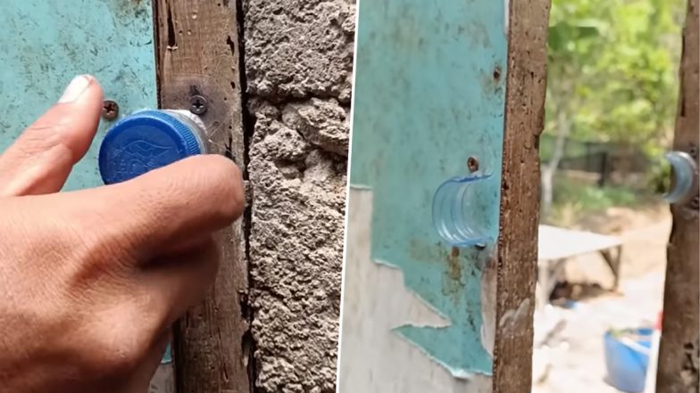 Desi Jugaad Viral Video: बोतल के ढक्कन का ऐसा जुगाड़ नहीं देखा होगा पहले, शख्स ने दिमाग लगाकर बना दिया दरवाजे का लॉक