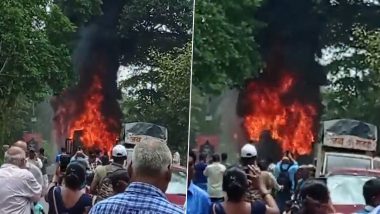 Video: नवी मुंबई के खारघर में 50 यात्रियों से भरी NMMT बस में लगी आग; किसी के हताहत होने की सूचना नहीं