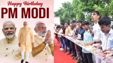 PM Modi Birthday: पीएम मोदी को लिखा 1.25 किमी का संदेश, 400 नेत्रहीन बच्चों ने प्रधानमंत्री को दी जन्मदिन की अनोखी बधाई