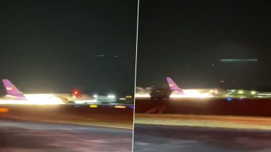 Emergency Landing Danger Video: Fedex 757 जेट का लैंडिंग गियर फेल होने के बाद विमान की गई इमरजेंसी लैंडिंग, विमान में सवार तीनों लोग सुरक्षित