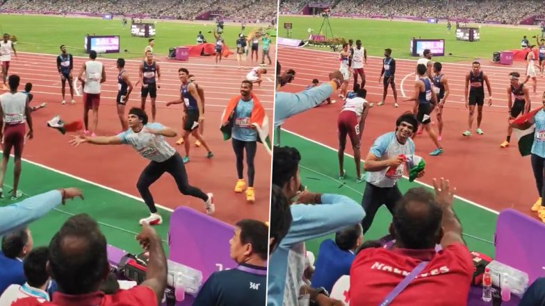 Asian Games 2023: गोल्ड मेडल जीतने के बाद नीरज चोपड़ा ने तिरंगे को लेकर जीता लोगों का दिल, सोशल मीडिया पर वीडियो वायरल (Watch)