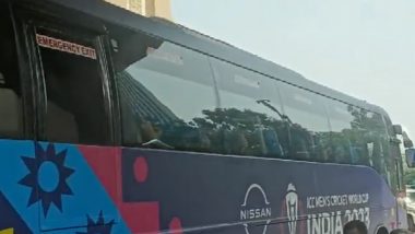 Team India Departs From Ahmedabad To Pune: बांग्लादेश के खिलाफ अगले मैच के लिए टीम इंडिया अहमदाबाद से पुणे हुई रवाना, देखें वीडियो