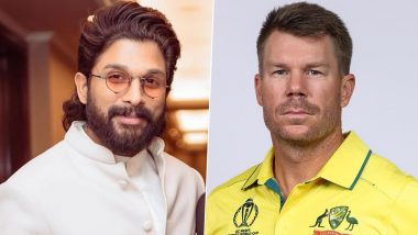 David Warner Congratulates Allu Arjun: डेविड वार्नर ने पुष्पा में सर्वश्रेष्ठ अभिनेता पुरस्कार के लिए अल्लू अर्जुन को दी बधाई, देखें पोस्ट