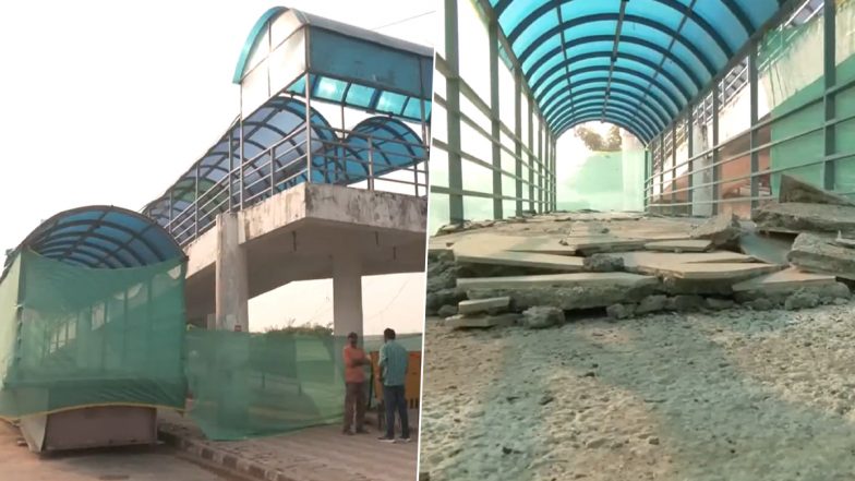 Delhi Foot Over-Bridge Collapsed: दिल्ली में फुटओवर ब्रिज का गिरा एक हिस्सा, किसी के हताहत होने की खबर नहीं, देखें वीडियो
