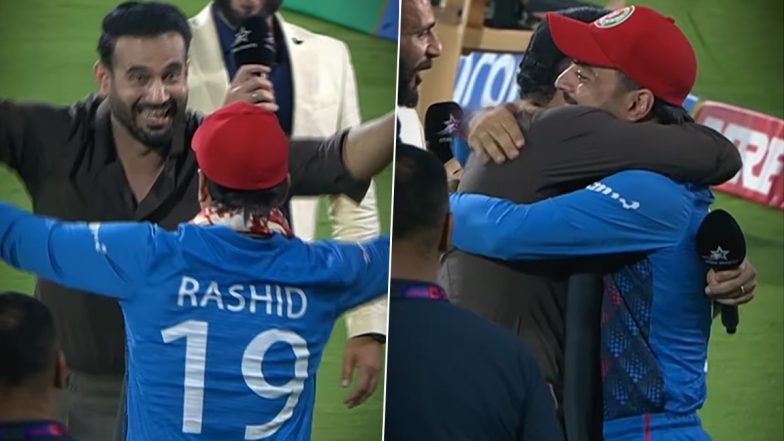 Video- Irfan Pathan Dances With Rashid Khan: पाकिस्तान पर अफगानिस्तान की ऐतिहासिक जीत के बाद इरफान पठान ने मैदान पर राशिद खान के साथ किया डांस, देखें वीडियो