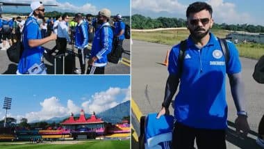 Team India Arrive In Dharamshala: न्यूजीलैंड के खिलाफ विश्व कप मैच से पहले धर्मशाला पहुंचे टीम इंडिया के खिलाड़ी, देखें विडियो