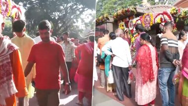 Navratri 2023: अष्टमी के दिन गुवाहाटी के कामाख्या मंदिर में भक्तों ने की पूजा-अर्चना, देखें वीडियो
