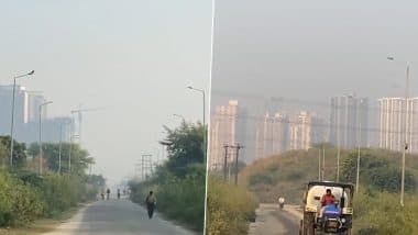 Air Pollution In Delhi: गाज़ियाबाद और नॉएडा में वायू गुणवत्ता अब भी ख़राब श्रेणी में, वीडियो में देखें धुंध की परत