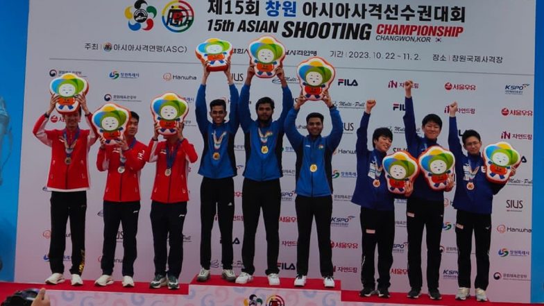 Asian Shooting Championship 2023: शूटिंग में भारत का जलवा, अर्जुन बाबुता, दिव्यांश पंवार और हृदय हजारिका की तिकड़ी ने 10 मीटर एयर राइफल में जीता स्वर्ण पदक