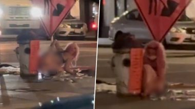 Naked Woman Bathing in Public in US: सैन फ्रांसिस्को में फुटपाथ पर फायर हाइड्रेंट के पानी से नहाती दिखी महिलाए, पब्लिक न्यूडिटी का वीडियो वायरल