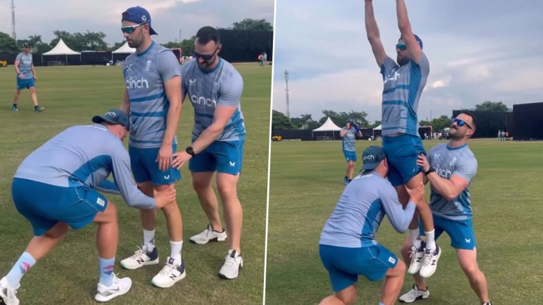 England Players Play Rugby: विश्व कप से पहले इंग्लैंड के खिलाड़ियों ने खेला रग्बी, मार्क वुड समेत दिग्गजों ने किया खतरनाक स्टंट, देखें वीडियो