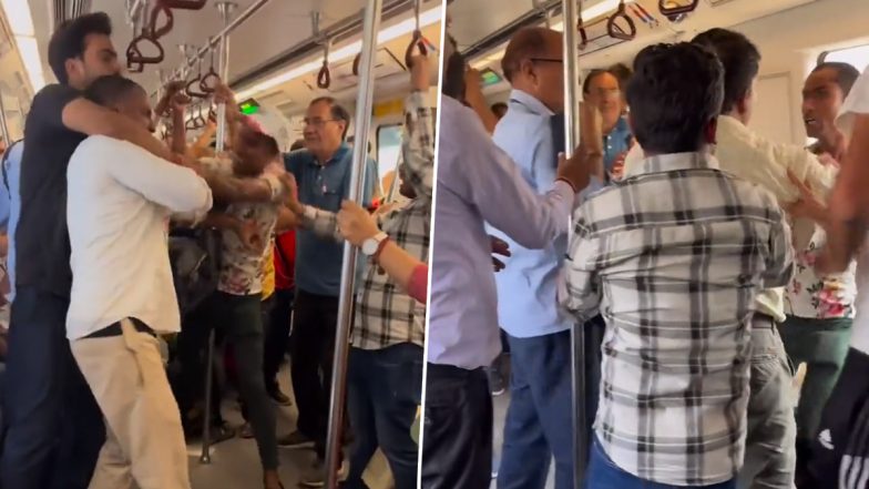 Fight in Delhi Metro: दिल्ली मेट्रो में पुरुषों के बीच हुई मार कुटाई, लड़ाई वीडियो हुआ वायरल