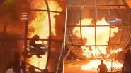Stunt Goes Wrong: चीन में फाइव-नेशन रॉयल सर्कस में 'ग्लोब ऑफ डेथ' बाइक स्टंट हुआ गलत, स्टंटमैन में लगी आग (देखें वीडियो)