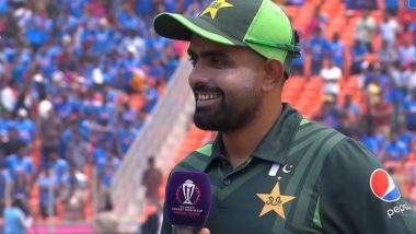 Babar Azam Booed by Crowd: टॉस के दौरान नरेंद्र मोदी स्टेडियम में दर्शको ने पाकिस्तान के कप्तान बाबर आजम को चिढ़ाया, देखें वीडियो