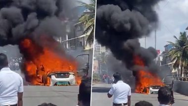 Bengaluru Electric Car Fire Video: बेंगलुरु के जेपी नगर में इलेक्ट्रिक कार में लगी आग, धू-धू कर जली, वीडियो वायरल