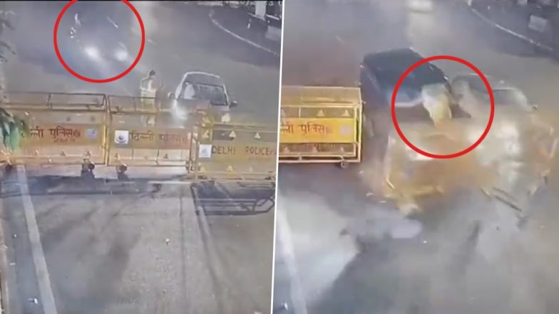 Delhi Road Rage: दिल्ली में तेज रफ़्तार कार का कहर, कनॉट प्लेस इलाके में गाड़ियों को चेक करने के लिए सड़क पर खड़े पुलिस वाले को उड़ाया- VIDEO
