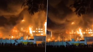 Egypt Police Headquarters Fire Videos: मिस्र के शहर इस्माइलिया में पुलिस हेडक्वार्टर में लगी भीषण आग, कई लोग जख्मी