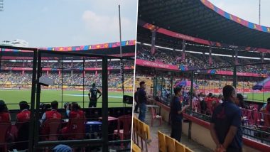 Fans Chant 'RCB, RCB' At M Chinnaswamy Stadium: ऑस्ट्रेलिया बनाम पाकिस्तान मैच के दौरान एम चिन्नास्वामी स्टेडियम में फैंस ने लगाए 'आरसीबी, आरसीबी' के नारे, देखें वायरल वीडियो