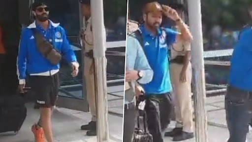 Indian Cricket Team Arrives in New Delhi: आईसीसी विश्व कप में अफगानिस्तान के खिलाफ मुकाबले से पहले नई दिल्ली पहुंची भारतीय क्रिकेट टीम, देखें वीडियो