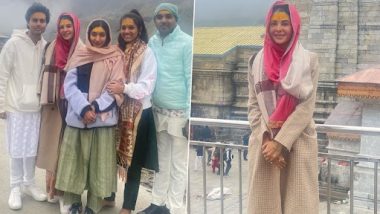 Jacqueline Fernandez Visits Kedarnath Temple: जैकलीन फर्नांडीज दोस्तों के साथ पहुंची केदारनाथ मंदिर, भोलेनाथ का लिया आशिर्वाद (View Pics)