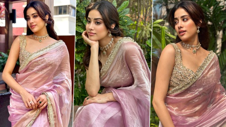 Janhvi Kapoor ने साड़ी में शेयर की खूबसूरत तस्वीरें, एक्ट्रेस का स्टनिंग लुक देख यूजर्स हुए दीवाने (View Pics)