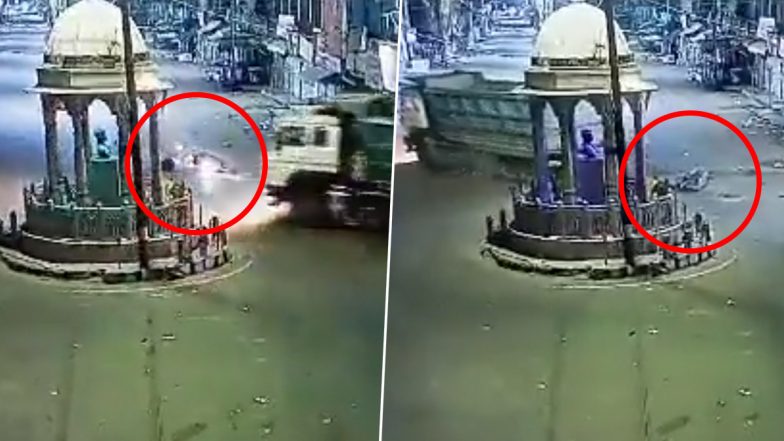 MP Road Accident Video: मध्य प्रदेश में दर्दनाक हादसा, ट्रक ने बाइक सवार कांस्टेबल को कुचला, मौके पर मौत, घटना CCTV में कैद