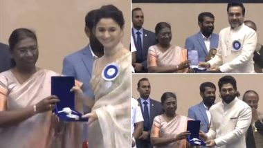 National Films Awards: Alia Bhatt, Allu Arjun से लेकर Kriti Sanon और अन्य कलाकार राष्ट्रपति के हाथों हुए राष्ट्रीय फिल्म पुरस्कार से सम्मानित, देखें वीडियो (Watch Video)