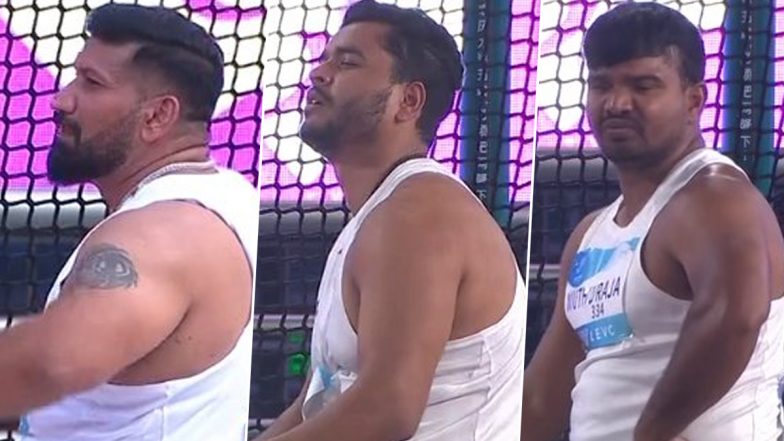 Asian Para Games 2023:&nbsp;एशियन&nbsp;पैरा गेम्स&nbsp;के पुमेंस डिस्कस थ्रो-F54/55/56 स्पर्धा में नीरज यादव ने गोल्ड, योगेश कथुनिया ने रजत, तो मुथुराजा ने जीता कांस्य पदक