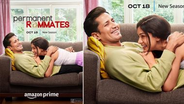 Permanent Roommates New Season: सुमीत व्यास और निधि सिंह स्टारर रोमांटिक ड्रामा 'परमानेंट रूममेट्स' के नए सीजन का हुआ ऐलान, 18 अक्टूबर को Prime Video पर प्रीमियर (View Pic)