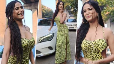 Poonam Pandey रिवीलिंग एनिमल प्रिंटेड आउटफिट पहन गिराई बिजली, एक्ट्रेस की हॉटनेस ने बढ़ाया सोशल मीडिया का तापमान (Watch Video)