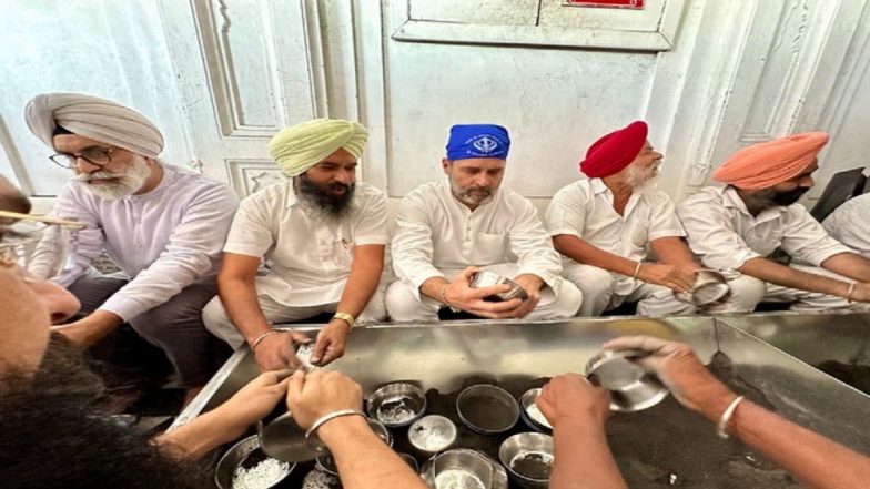 Rahul Gandhi Washes Dishes Video: कांग्रेस नेता राहुल गांधी ने अमृतसर के स्वर्ण मंदिर में की प्रार्थना, सेवा के लिए धोए बर्तन