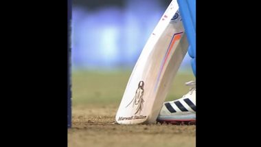 Marwadi Stallion On Ravindra Jadeja’s Bat: इंग्लैंड के खिलाफ वर्ल्ड कप मैच में रवींद्र जडेजा के बल्ले पर दिखा मारवाड़ी स्टैलियन की प्रतिक चिह्न, देखें वायरल तस्वीर