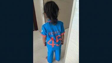 Samaira Wear Rohit Sharma's Team India Jersey: रोहित शर्मा की बेटी समायरा ने पहनी टीम इंडिया के कप्तान की जर्सी नंबर 45, देखें वायरल तस्वीर