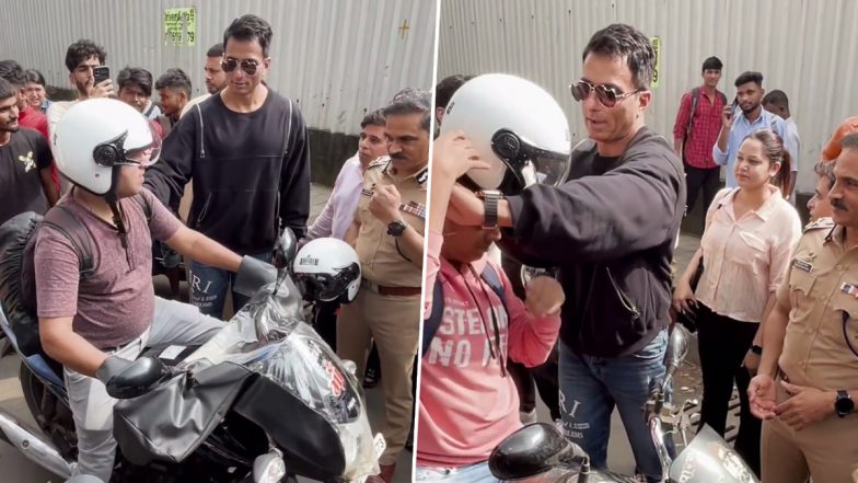 Sonu Sood ने बाइकर्स को मुफ्त में बांटे हेलमेट, दिया सेफ्टी फर्स्ट का संदेश (Watch Video)