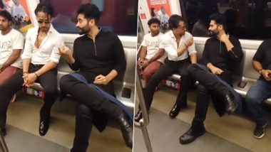 Ganapath स्टार Tiger Shroff और Jackky Bhagnani मुंबई मेट्रो में यात्रा करते आए नजर, फैंस ने जताया प्यार (Watch Video)