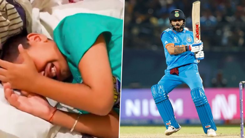 Young Virat Kohli Fans Breaks Down In Tears: न्यूज़ीलैंड के खिलाफ मैच में स्टार भारतीय क्रिकेटर के शतक से चूकने के बाद रोने लगा विराट कोहली का छोटा फैन, देखें वायरल वीडियो