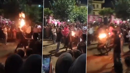 Fire Stunt Goes Wrong: चंडीगढ़ में रामलीला के दौरान फायर स्टंट गलत होने पर झुलसा शख्स, घटना का वीडियो हुआ वायरल