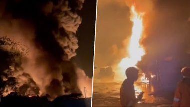 Massive Fire in Chemical Factory: गुजरात के अरावली जिले में केमिकल फैक्ट्री में लगी भीषण आग, 60 से ज्यादा टैंकर जलकर खाक