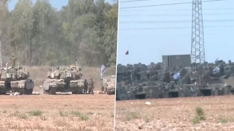 Israel-Hamas War: हमास के साथ युद्ध के बीच इजराइल ऐसे कर रहा है अपनी रक्षा, सीमा पर तैनात हैं टैंक | Video
