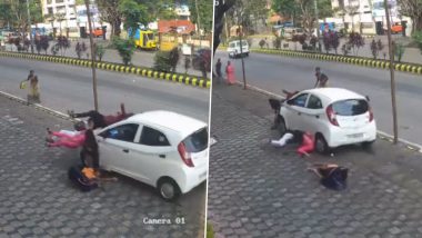 Video: कार चालक ने फुटपाथ पर जा रहीं 5 महिलाओं को कुचला, 1 की मौत- चार घायल; CCTV में कैद हुई घटना