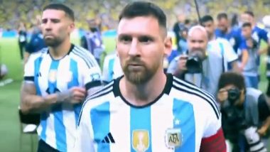 Messi Takes Argentina Team Off The Field: ब्राज़ील और अर्जेंटीना के प्रशंसकों के बीच झड़प, अपनी टीम को मैदान से बहार ले गए लियोनेल मेस्सी, देखें वीडियो