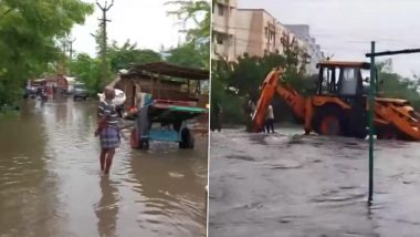 Heavy Rains in Tamil Nadu: भारी बारिश के बाद इरोड जिले के निचले आवासीय इलाकों के घरों और बाजारों में घुसा पानी, देखें वीडियो